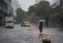 Inmet emite alerta de acumulado de chuva com risco potencial para 20 cidades da Paraíba