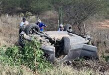 Bebê de um ano morre e quatro ficam feridos após capotamento em rodovia da PB