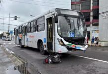 NA MANHÃ DESTE DOMINGO (31): Motociclista de transporte por aplicativo e passageira morrem em colisão com ônibus do Centro de João Pessoa