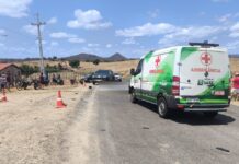 NO SERTÃO: Motociclista morre em colisão frontal com ambulância