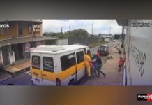 VÍDEO: Bandidos tocam terror e assaltam casal em van escolar em plena atividade, no Valentina