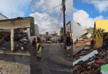 Reservatório de água se rompe, deixa um morto e várias casas destruídas em Campina Grande