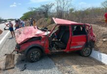 Tragédia no Sertão: Capotamento na BR-427 deixa dois mortos e uma criança ferida