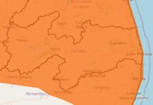 ALERTA LARANJA: INMET coloca toda a Paraíba sob aviso de perigo para chuvas intensas e ventos de até 100 km/h