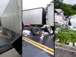 Colisão de carreta bitren e caminhão deixa um morto e outro ferido, na BR-116, em Cachoeira dos Índios