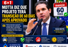 6×1: Motta diz que projeto terá transição a partir de 60 dias após aprovado