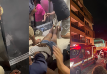 Elevador despenca em condomínio de João Pessoa e deixa mulher e crianças feridas