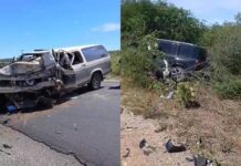 Colisão frontal na BR-230 deixa dois mortos e cinco feridos em Juazeirinho