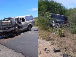 Colisão frontal na BR-230 deixa dois mortos e cinco feridos em Juazeirinho