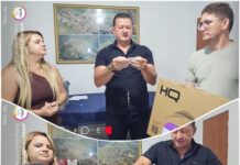 Chicão e Nathalie comandam homenagem aos pais que percorreu zonas urbana e rural; mais de 40 brindes sorteados em Serra Redonda