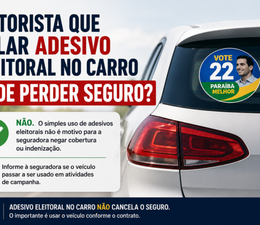 Adesivo eleitoral no carro pode fazer motorista perder o seguro? Entenda