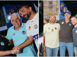 Deputado Caio Roberto participa de adesivaço ao lado do prefeito Jan e do vice Joilton em Ingá