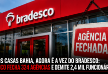 Bradesco fecha 324 agências e elimina 2,4 mil postos de trabalho