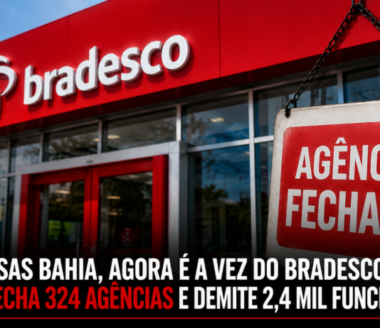 Bradesco fecha 324 agências e elimina 2,4 mil postos de trabalho