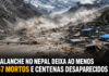 AVALANCHE DE GELO E ROCHAS PROVOCA CATÁSTROFE NO NEPAL; AO MENOS 157 MORREM E CENTENAS ESTÃO DESAPARECIDOS