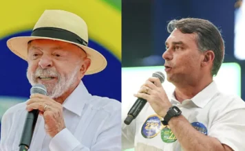 Lula lidera intenções de voto na Paraíba, seguido por Flávio Bolsonaro