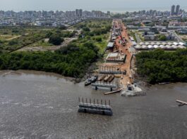Trecho da obra da Ponte do Futuro é embargado após fiscalização